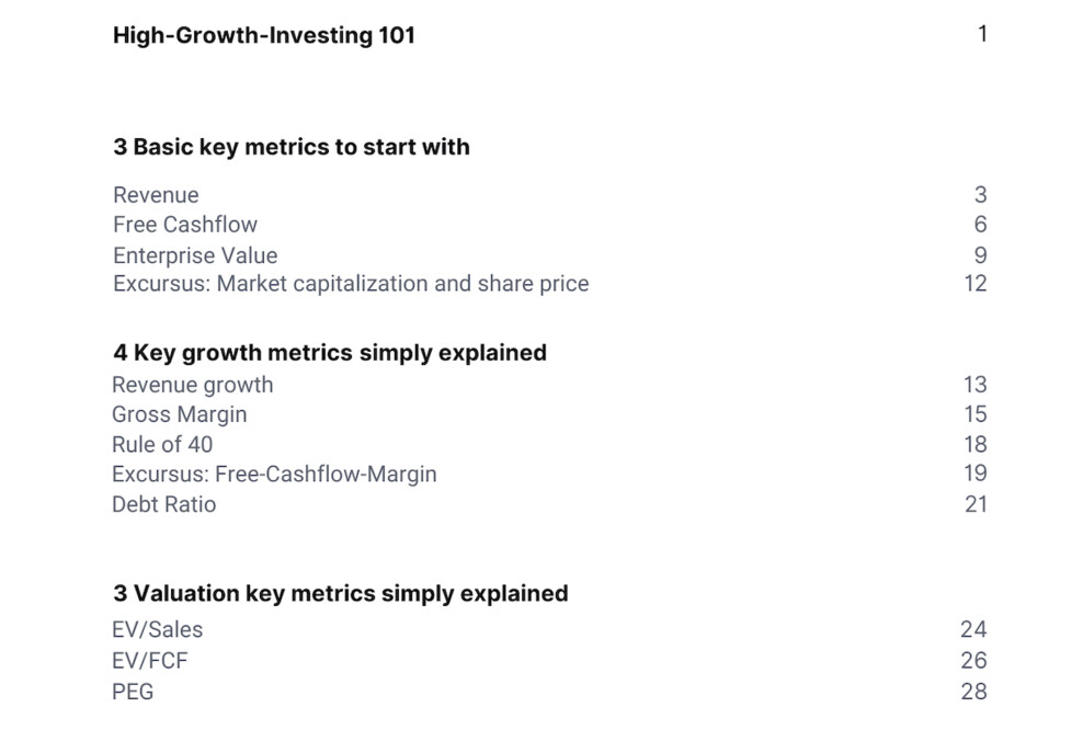 The e-book for growth stocks